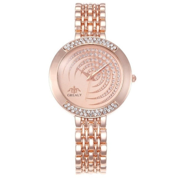 Luxury Zircon Quartz Watch For Women Bracelet WristWatch Jewelry