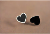 Real 925 Sterling Silver Heart Stud Earrings Engagement Women Girls Love jewelry Wedding Gifts