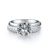 Round Cut Diamond Wedding Ring Set bridal Engagement Jewelry for women