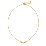 Double-layer Pendant Necklace 14kt Retro Gold Women's Wedding Jewelry