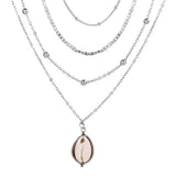 Double-layer Pendant Necklace 14kt Retro Gold Women's Wedding Jewelry