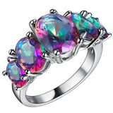 Alexandrite Ring 925 Sterling Silver Purple Women's Engagement Jewelry