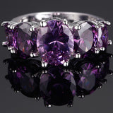 Alexandrite Ring 925 Sterling Silver Purple Women's Engagement Jewelry