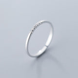 Genuine 925 Sterling Silver Ring Cute Round Women's Fine Jewelry