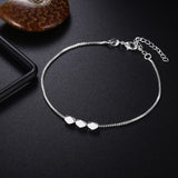 Silver Stars Charm Bracelet Link Chain Women Anniverssary Jewelry Gift