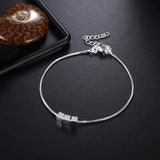 Silver Stars Charm Bracelet Link Chain Women Anniverssary Jewelry Gift