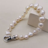 BAROQUE Dark Freshwater Pearl Bracelet Women Anniverssary Party Fine Jewelry