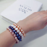 BAROQUE Dark Freshwater Pearl Bracelet Women Anniverssary Party Fine Jewelry