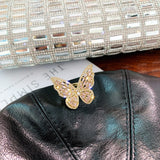 Shiny Butterfly Gemstones Ring Open Adjustable Women's Wedding Jewelry