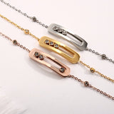 Chain Bangle Bracelet for Woman Stainless Steel Wedding Jewellery