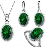 green-emerald-silver-925-jewelry-set-women-ring-necklace-pendant-jewelry