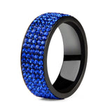 Black Zircon Ring For Women Wedding Jewelry