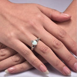 Luxury Gift Birthstone Ring Silver Anniversary Jewelry for Women