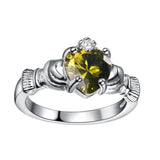 Luxury Gift Birthstone Ring Silver Anniversary Jewelry for Women