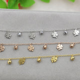 Gold Rose Bell Flowers Anklets For Women Titanium Steel Jewelry