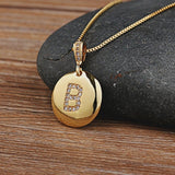 Women Customized Pendant Necklace Gold Initial Letter Jewelry