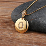 Women Customized Pendant Necklace Gold Initial Letter Jewelry