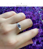 Genuine Alexandrite Gemstone Ring Solid 925 Sterling Silver Women's Color Change