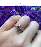 Natural Alexandrite Gemstone Ring 925 Sterling Silver Women's wedding Jewelry