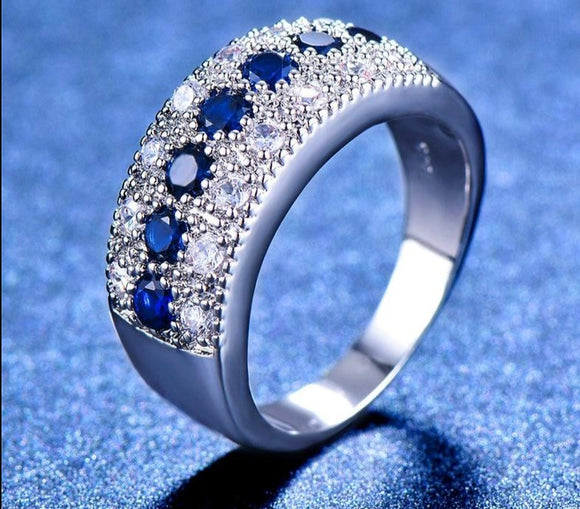 luxury-blue-sapphire-gemstone-ring-silver-wedding-jewelry-engagement-ring