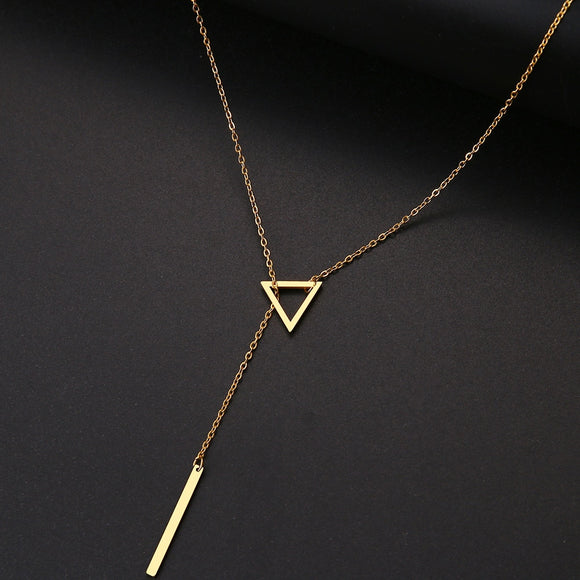 triangle-double-pendant-chain-necklaces-women-stainless-steel-jewelry