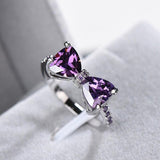 Luxury Purple Zircon Wedding Ring For Women Engagement Jewelry