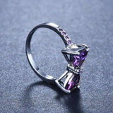 Luxury Purple Zircon Wedding Ring For Women Engagement Jewelry