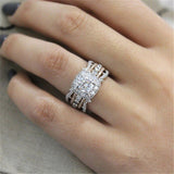 2Ct Zircon Engagement Ring 14K Rose Gold For Women Wedding Jewelry