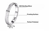 Silver 925 Wedding Band Ring for Woman Men Sterling Jewelry