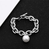 Charm Pearl Bracelet Bangle for Women Chain Women's Jewelry