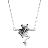 Vintage Silver Baby Frog Necklace Unique Pendants Women Girls Jewelry