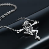 Vintage Silver Baby Frog Necklace Unique Pendants Women Girls Jewelry