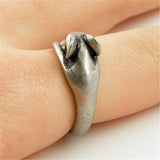 Vintage Silver Animal Ring Mouse Pet Cute Gilrs Jewelry