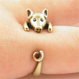 Vintage Silver Animal Ring Mouse Pet Cute Gilrs Jewelry