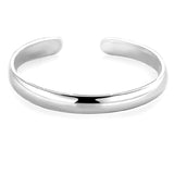 Cuff Bangles Simple Smooth Bracelet for Women 925 Sterling Silver Jewelry