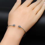 Lucky Eye Open Cuff Bracelet Bangle Gold Silver Women Men Fashion Jewelry