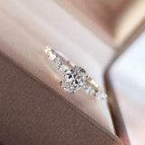 Delicate AAA Zircon Silver Women Engagement Ring Wedding Jewelry