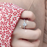 Delicate AAA Zircon Silver Women Engagement Ring Wedding Jewelry