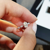 Delicate AAA Zircon Silver Women Engagement Ring Wedding Jewelry