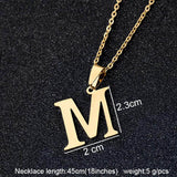 Initial Letter Pendant Necklace for Women Gold Chain Jewelry