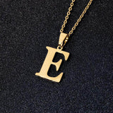 Initial Letter Pendant Necklace for Women Gold Chain Jewelry