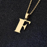 Initial Letter Pendant Necklace for Women Gold Chain Jewelry