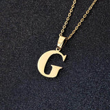 Initial Letter Pendant Necklace for Women Gold Chain Jewelry