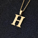 Initial Letter Pendant Necklace for Women Gold Chain Jewelry