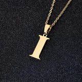 Initial Letter Pendant Necklace for Women Gold Chain Jewelry