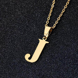 Initial Letter Pendant Necklace for Women Gold Chain Jewelry