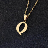 Initial Letter Pendant Necklace for Women Gold Chain Jewelry