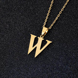 Initial Letter Pendant Necklace for Women Gold Chain Jewelry