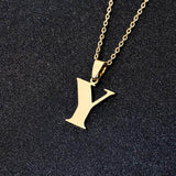 Initial Letter Pendant Necklace for Women Gold Chain Jewelry