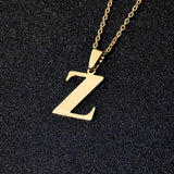 Initial Letter Pendant Necklace for Women Gold Chain Jewelry